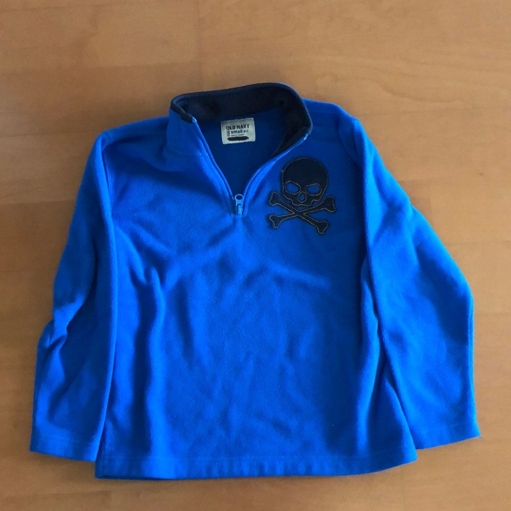 Youth Old Navy Blue Skull Fleece Size S